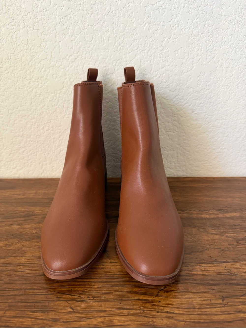 J.Crew Ankle Square Toe Chelsea Boots In Glazed Pecan Size 7 - Picture 2 of 8
